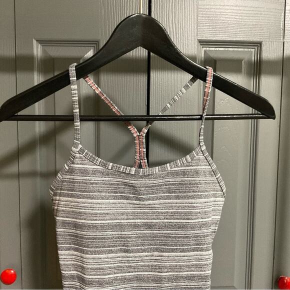 Lululemon Power Y tank Size 4 exercise top workout gray - Picture 3 of 11